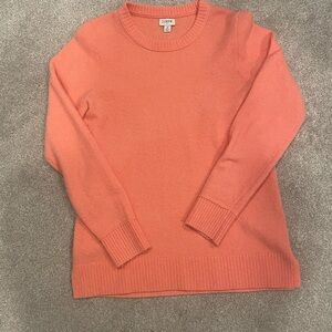 J. Crew Women's Vibrant Coral Crew Neck Sweater